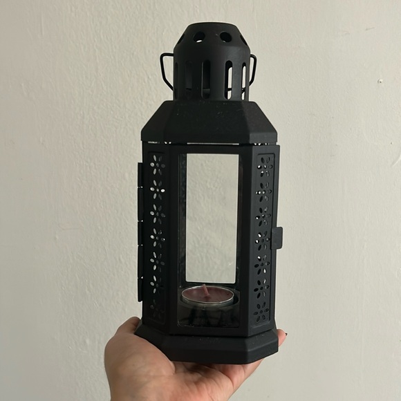 IKEA Other - NEW/Unused Black Tea light Lantern for indoor or outdoor 9” IKEA